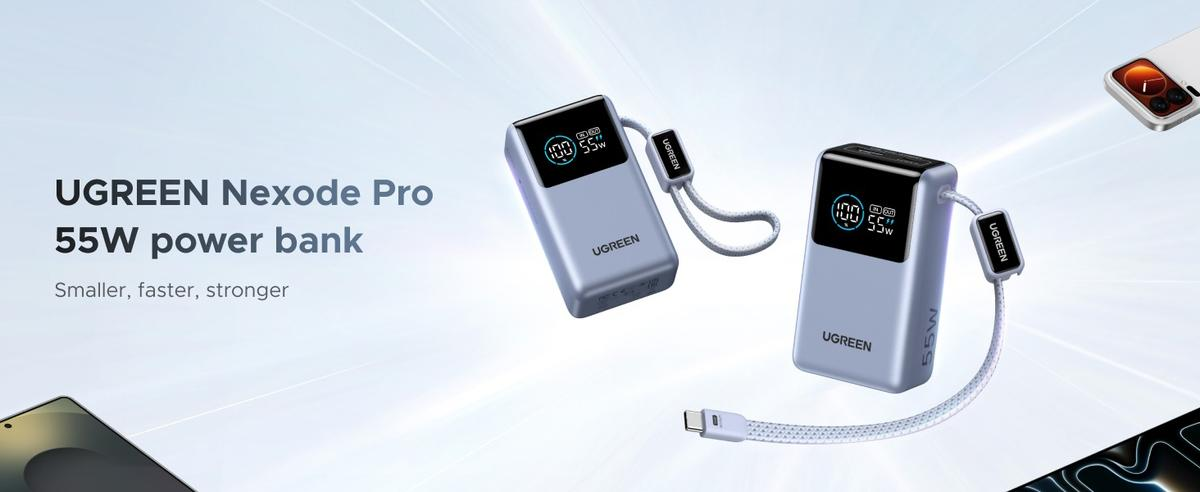Ugreen Rilis Nexode Pro, Solusi Isi Daya Praktis dengan Kabel Bawaan 55W